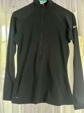 Nike Black Long-Sleeve Dri-FIT Half-Zip Top